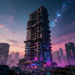 unfinished building by etel adnan, at dawn bladerunner 2 0 4 9 neon noir synthwave tokyo at dusk galactic cosmic assassin's creed scumm bar bioshock otherworldly water retrowave myst apocalyptic azeroth fantasy dieselpunk liberty city lightpaint tundra, archdaily, wallpaper, highly detailed, trending on artstation.