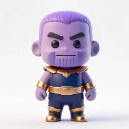 A render of chibi thanos, studio lighting, white background, blender, trending on artstation, 8k, highly detailed