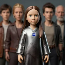 closeup portrait of a tin toy greta thunberg, depth of field, zeiss lens, detailed, symmetrical, centered, fashion photoshoot, by nicoletta ceccoli, mark ryden, lostfish, earl nore, hyung tae, frank frazetta, breathtaking, 8 k resolution, extremely detailed, beautiful, establishing shot, artistic, hyperrealistic, octane render