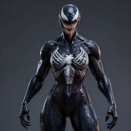female venom titan, naturel, hyper detailed, digital art, trending in artstation, cinematic lighting, studio quality, smooth render, unreal engine 5 rendered, octane rendered, art style by klimt and nixeu and ian sprigger and wlop and krenz cushart