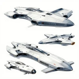 sketches of high end spaceship