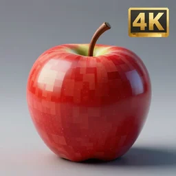 real - life professional photo of a minecraft enchanted apple, highly detailed, extremely high quality, hd, 4 k, 8 k, professional photographer, 4 0 mp, lifelike, top - rated, award winning, realistic, detailed lighting, detailed shadows, sharp, no blur, edited, corrected, trending