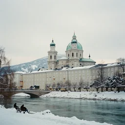 winter in salzburg, nostalgia film soft lighting album cover
