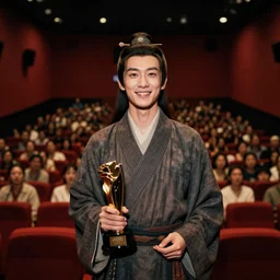 award winning portrait of inside a crowded movie theater in ancient china photo by aarons, slim