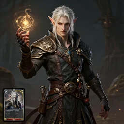 an oil art portrait of young handsome pale bard tiefling, grim dark satyr wizard from gwent cards, young bard with music magic character design from rainbow six siege, 4 k, ultra detail, volumetric lighting, unreal engine, octane render
