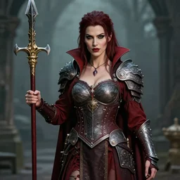 photograph of a real-life beautiful! female vampire warrior.  Extremely detailed. 8k