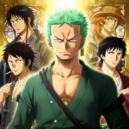 highly detailed vfx portrait of roronoa zoro, stephen bliss, green hair, loish, rhads, beeple, makoto shinkai, tom bagshaw, alphonse mucha, sharp focus, art by artgerm and greg rutkowski, stanley kubrick, backlit, harsh overhead sunlight,