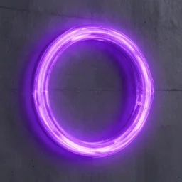 digital illustion of a glowing purple energy ringed portal in a gray concrete wall, deviantArt, artstation, artstation hq, hd, 4k resolution