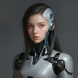 portrait of a teen robot mother, dystopian, sci - fi, digital painting, artstation, concept art, smooth, sharp focus, illustration, chiaroscuro lighting, incredible art by stanley artgerm lau and simon stalenhag