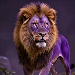 purple lion, beautiful art uhd 4 k, artstation, hdr, 4 k, incredible detail, cinematic lighting, unreal engine 5