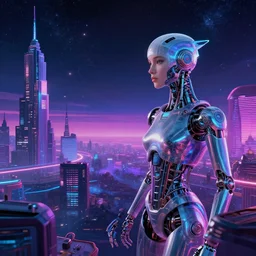 a lucid dream nostalgic synthwave galactic landscape, cybernetic. 8k reoslution, digital art, trending on art station, high definition