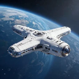 generation ship flying through space heading to a new world