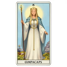 tarot illustration of galadriel as the empress by artstation