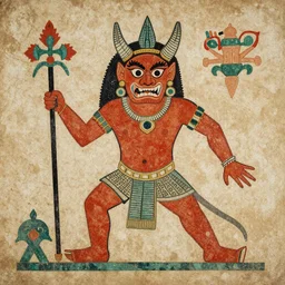 Mayan art showing a demon