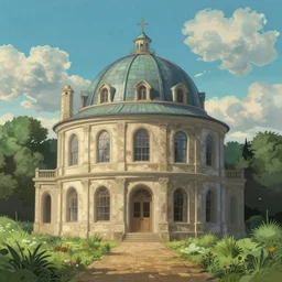 Jussieu in the style of studio ghibli, beautiful landscape, intense lighting, 8k, trending on artstation
