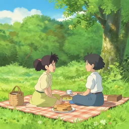a picnic in the park by makoto shinkai