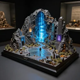 The Matrix diorama, professional photography, 4k