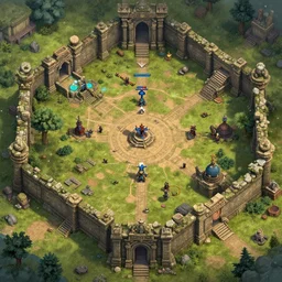 RPG battlemap of an ancient ruin