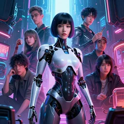 dianne doan, girl, altered carbon, highly detailed surreal neon big in japan vfx portrait of a android, stephen bliss, unreal engine, greg rutkowski, loish, rhads, beeple, makoto shinkai and lois van baarle, ilya kuvshinov, rossdraws, tom bagshaw, global illumination, detailed and intricate environment