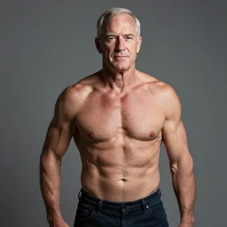 a photo, taken in 2 0 2 0, of the muscular, shirtless, former president john adams, posing for a professional photo shoot, 8 5 mm lens, f 1. 8.
