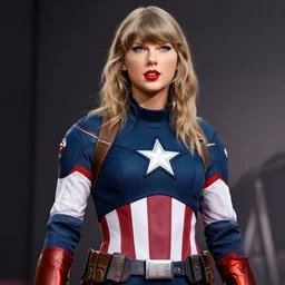 Taylor Swift as Captain America