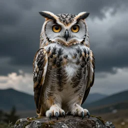 cyber engineered owl, by greg rutkowski