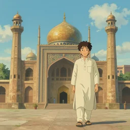 studio ghibli style of Karachi, 4k, 8k
