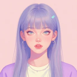 pastel texture, matte painting hyperpop portrait trending on pixiv