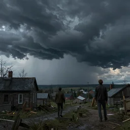 hell, matte painting, evening, after the storm, drama, by rozalski and stanton kenton, artstation