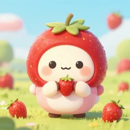 adorable strawberry critter