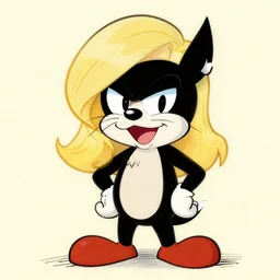 christina hendricks drawn in ren and stimpy art style