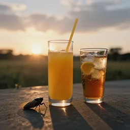 orange juice,soda,teenage,sunrise,cicadas,1990s photo,cinematic,high detail