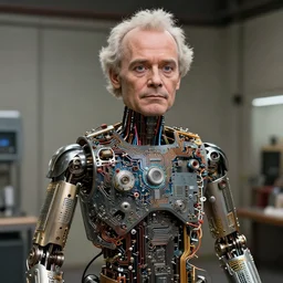 animatronic Bill Murray, exposed circuitry, photo, Stan Winston studios, detailed, 4k