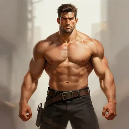 the strongest man in existence, digital painting