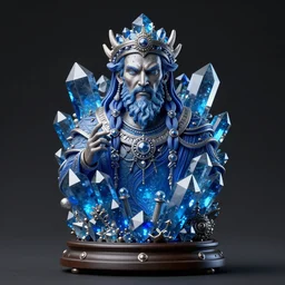 Walter White as God of Blue Crystal Meth, brutal, epic, intricate, elegant, highly detailed, digital painting, 4k, HDR, concept art, smooth, sharp focus, illustration, art by alphonse mucha,artgerm, H R Giger