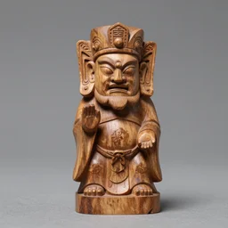 a little wooden statue of a strange idol of prosperity, photography, trending on artstation
