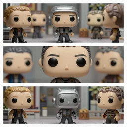 beautiful three point perspective film still of funko pop neo machine code scene in matrix, extreme closeup portrait in style of frontiers in miniature porcelain photography fashion architectural art studio seinen manga edition, miniature porcelain portrait, eye contact, tilt shift style scene background, soft lighting, kodak portra 4 0 0, 8 k, macro, cinematic style by emmanuel lubezki