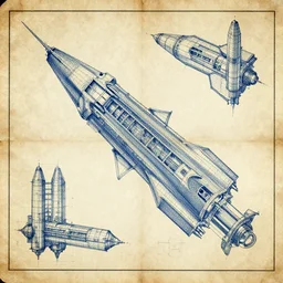 spaceships blueprints old