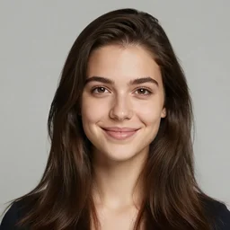 a relaxed smiling swedish girl, highly detailed, character concept art, handsome, perfect proportions, perfect face, perfect eyes, dark-brown hair