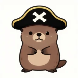 album cover of kawaii pirate otter minimalism by akihiko yoshida