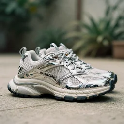 balenciaga shoe design collab with yeezy, product design, soft focus, vertical portrait, natural lighting, f 2, 5 0 mm, classic chrome, film grain, cinematic lighting