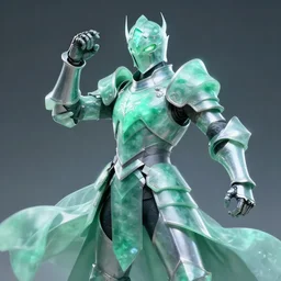 shining jade ethereal knight, hd, jade, high detail, dynamic pose, photorealistic, digital art, trending on artstation, male!!