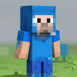 minecraft skin, blue monkey