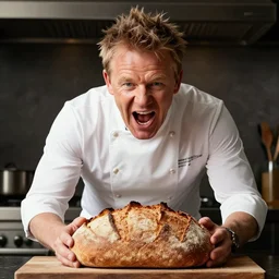 gordon ramsay yelling at a loaf of bread