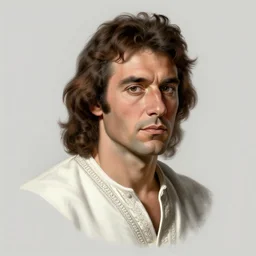 portrait en buste alain delon, traditional corsican, intricate, highly detailed, artstation, illustration, jurgens, rutkowski, bouguereau