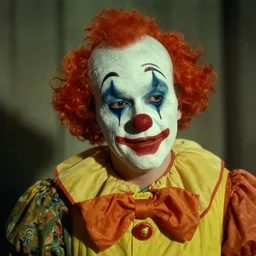 a 35mm photograph of Zach Galifianakis as a sad clown in the 1930's, Canon 50mm, cinematic lighting, photography, retro, film, Kodachrome, closeup