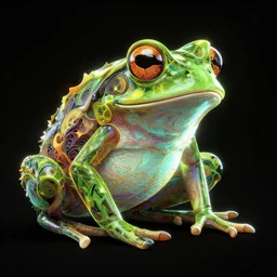 samurai frog, intricate, abstract, wlop, artgerm, greg rutkowski, artstation, octane render, glow