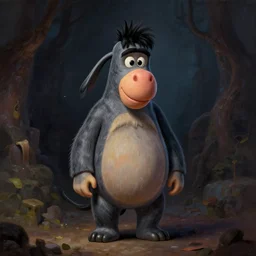 epic professional digital art of simple eeyore, atmospheric lighting, painted, intricate, detailed, by leesha hannigan, simon stalenhag, ignacio fernandez rios, best on artstation, cgsociety, epic, stunning, gorgeous, much detail, much wow, masterpiece