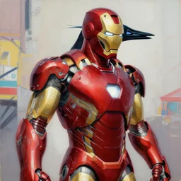 greg manchess portrait painting of a technological crow armor, iron man style, medium shot, asymmetrical, profile picture, organic painting, sunny day, matte painting, bold shapes, hard edges, street art, trending on artstation, by huang guangjian and gil elvgren and sachin teng