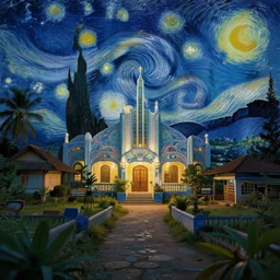 ethereal kerala village, art deco, in socotra island, starry night, sharp focus, trending artstation, octane render, cgsociety, surrealist, cinematic, midsommar